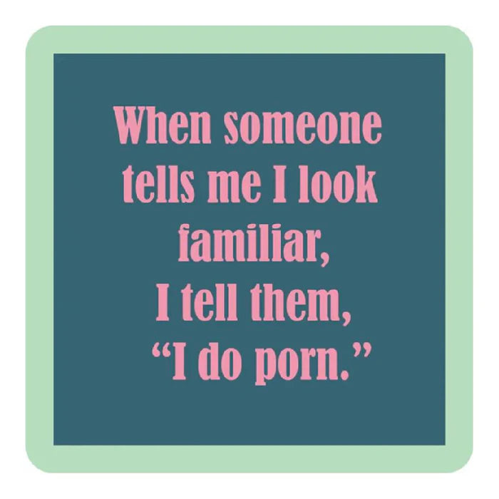 Drinks on Me I Do Porn Coaster