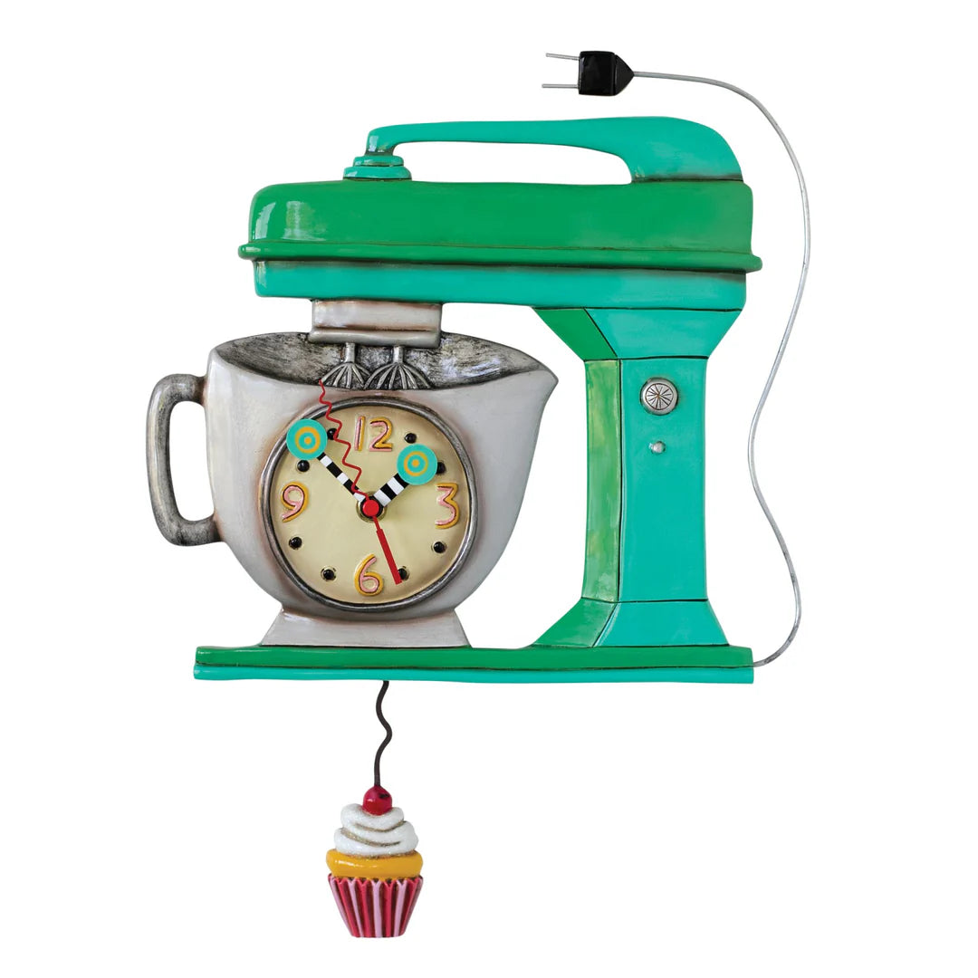 Allen Designs Vintage Mixer Clock Green