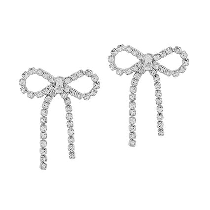 Meghan Browne Prec Silver Bow Earrings