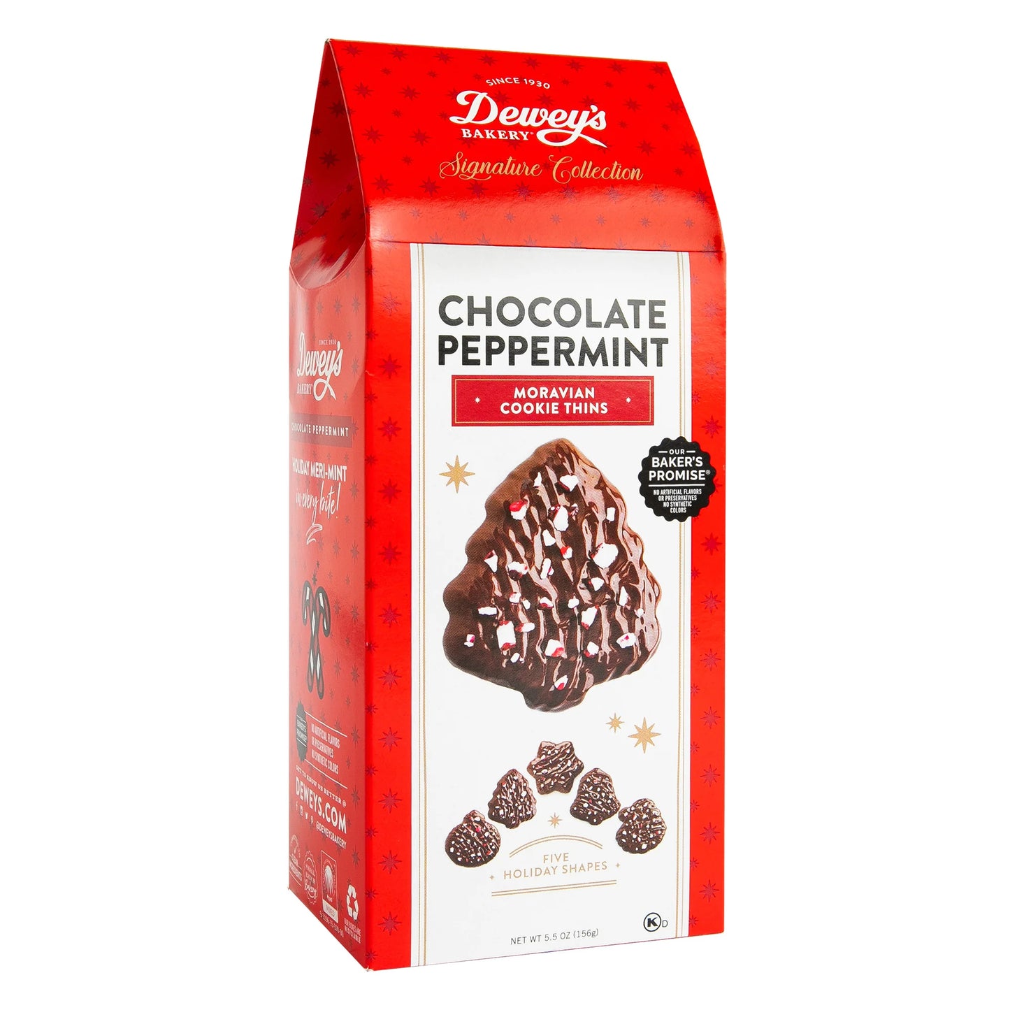 Dewey's Bakery Chocolate Peppermint Moravian Cookie Thins