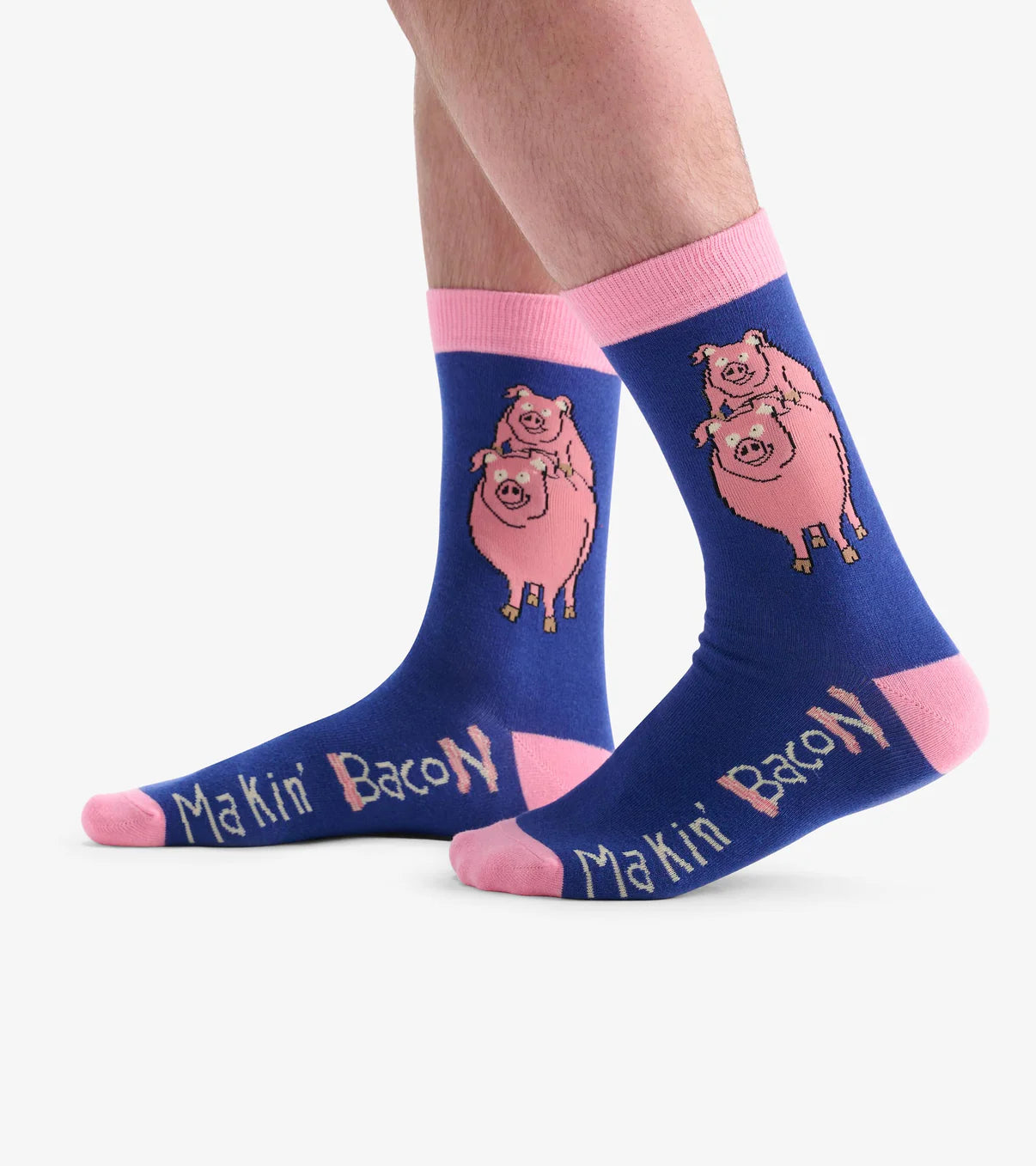 Little Blue House Makin' Bacon Crew Socks