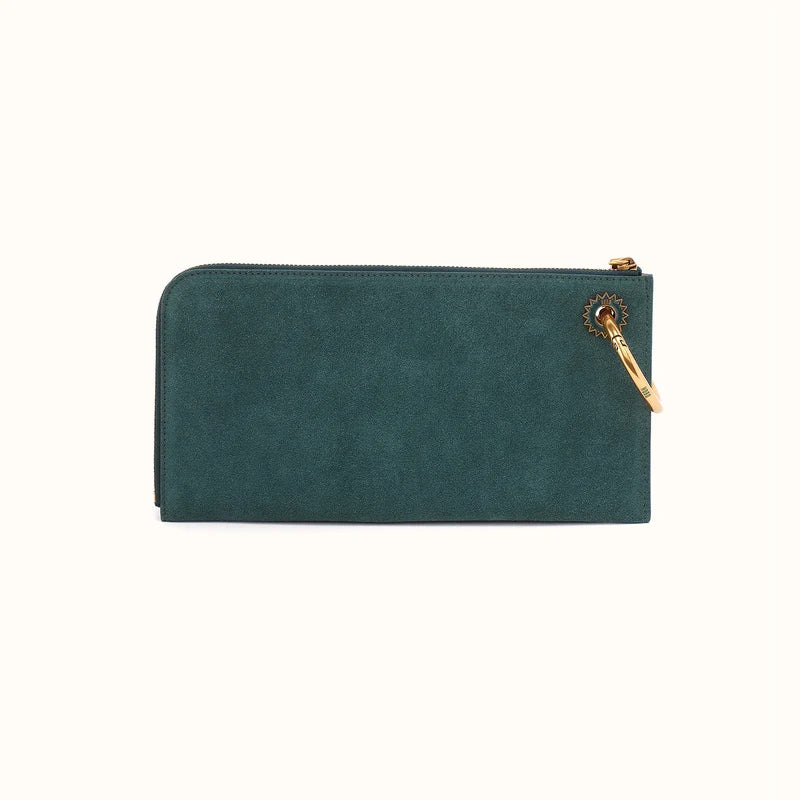 HOBO Jett Wristlet Pine Needle Suede Leather