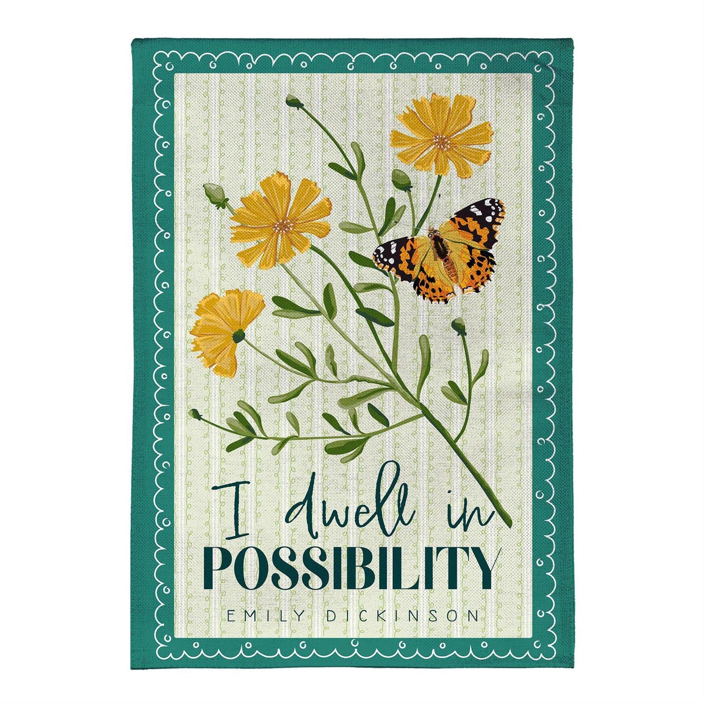 Evergreen Dwell In Possibility Suede Flag, Garden