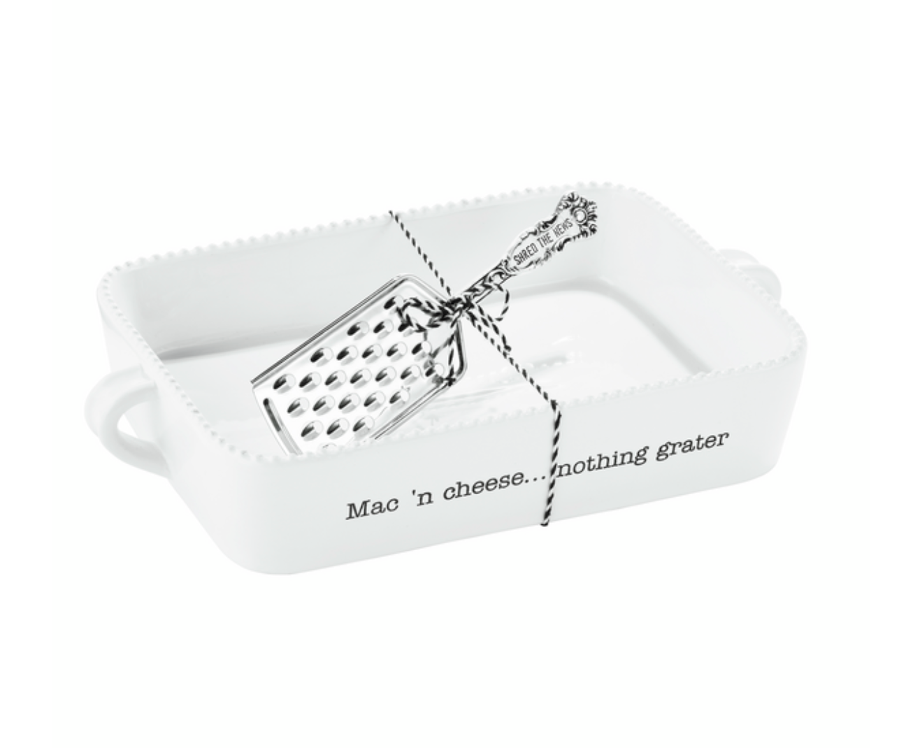 Mud Pie Nothing Grater Mac & Cheese Baking Dish Set