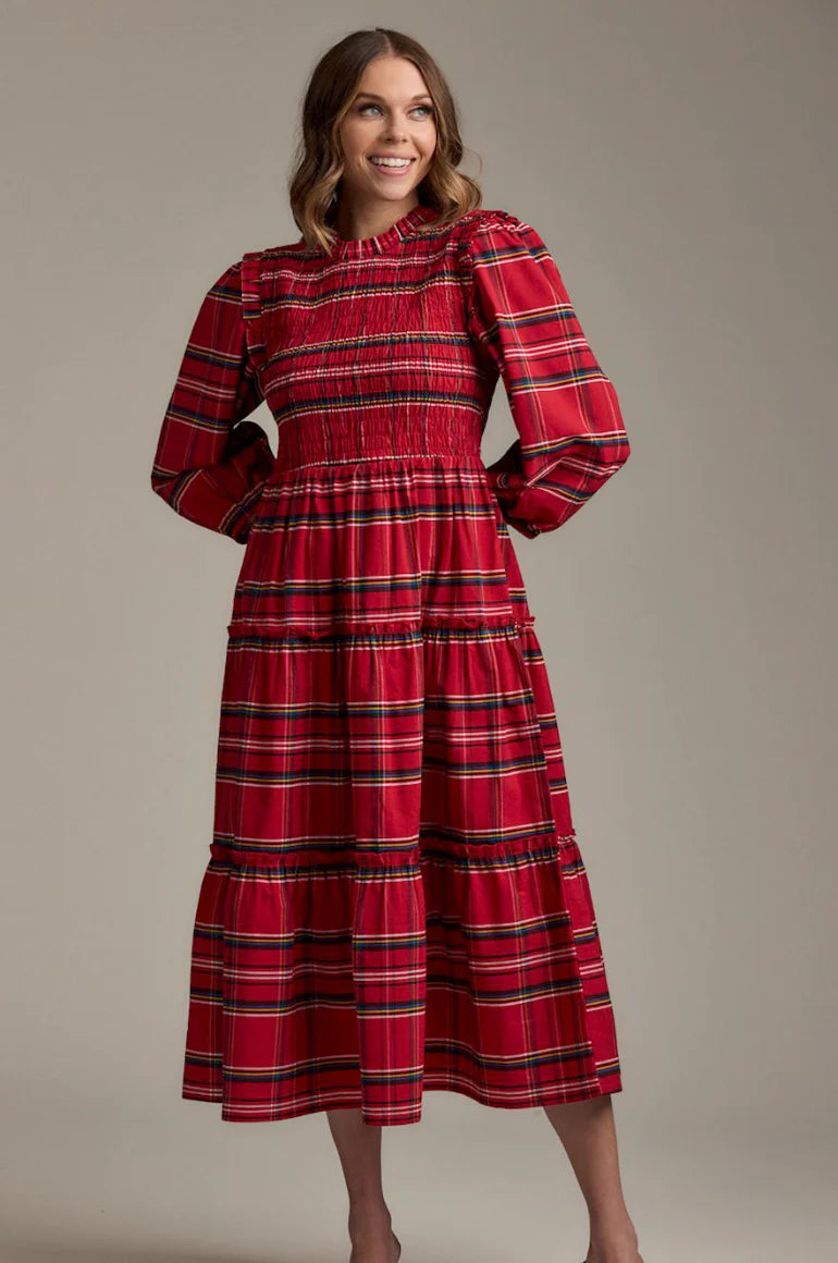 Mud Pie Walton Plaid Midi Dress