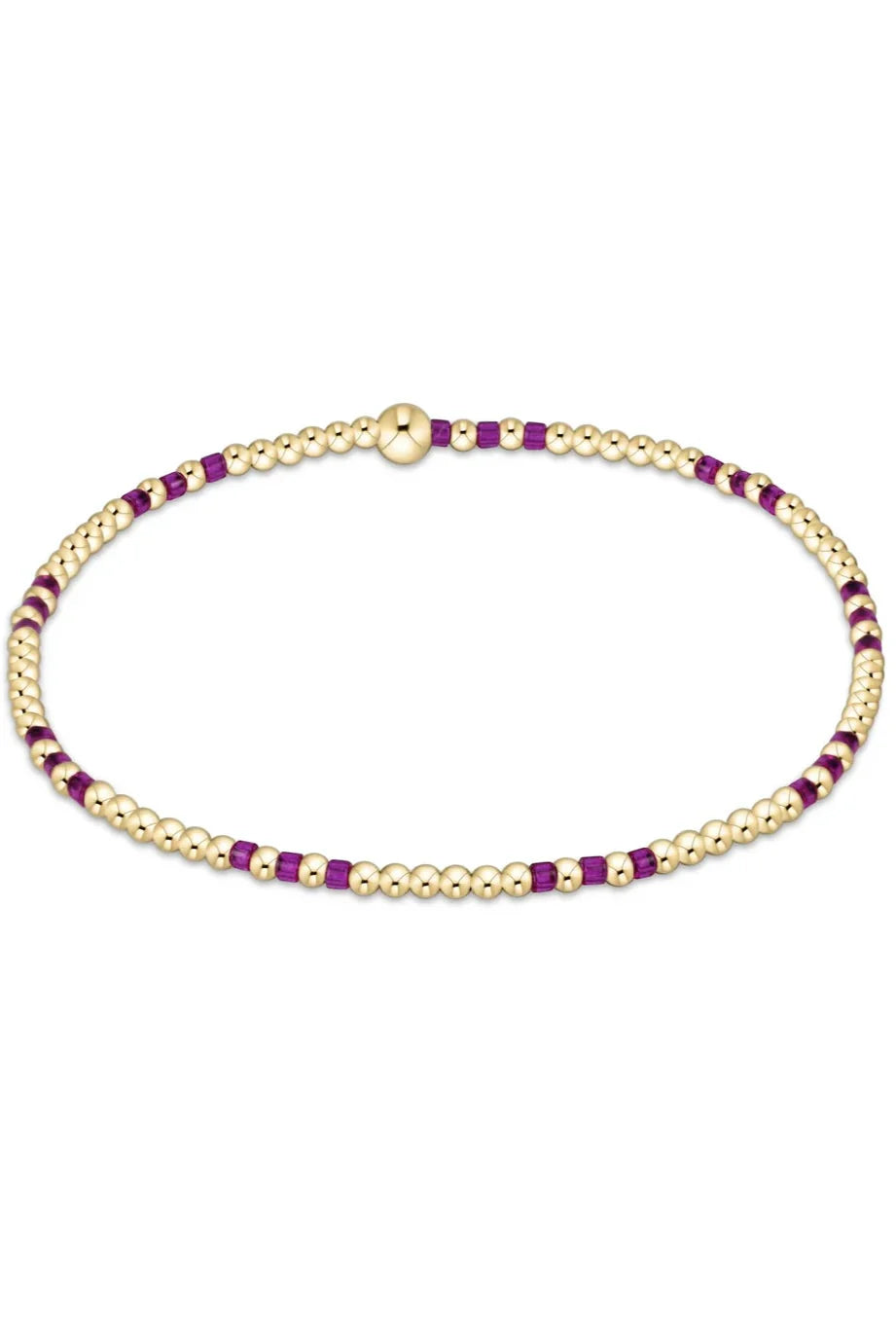 Enewton Hope Joy Pattern 2mm Bead Bracelet - Fuchsia