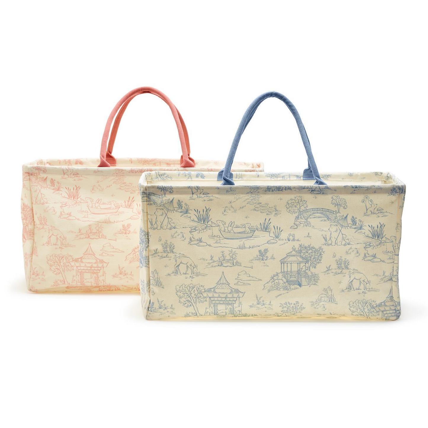 Two's Company Animal Toile Hamper/Storage Basket