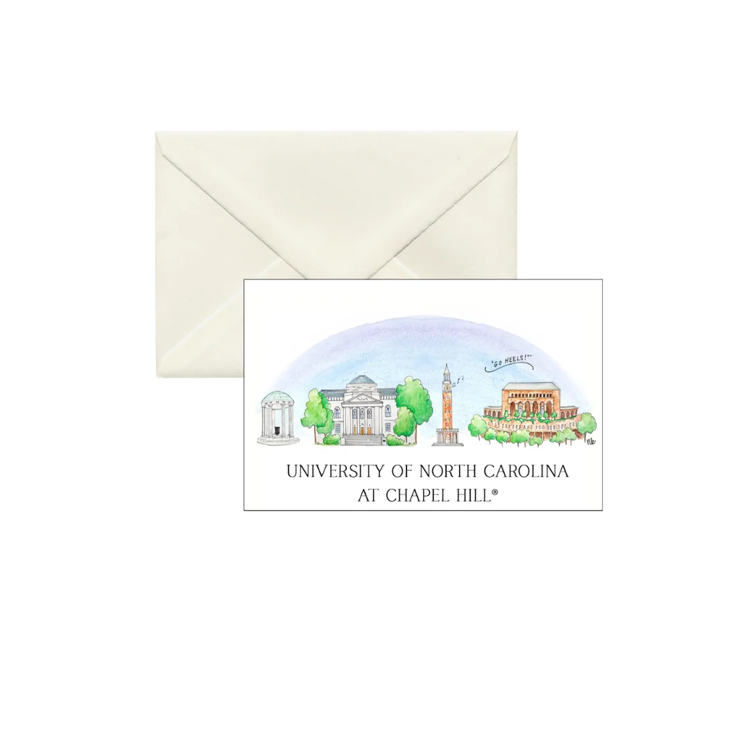 Valiant Gifts UNC Chapel Hill Skyline Boxed Note Cards Set