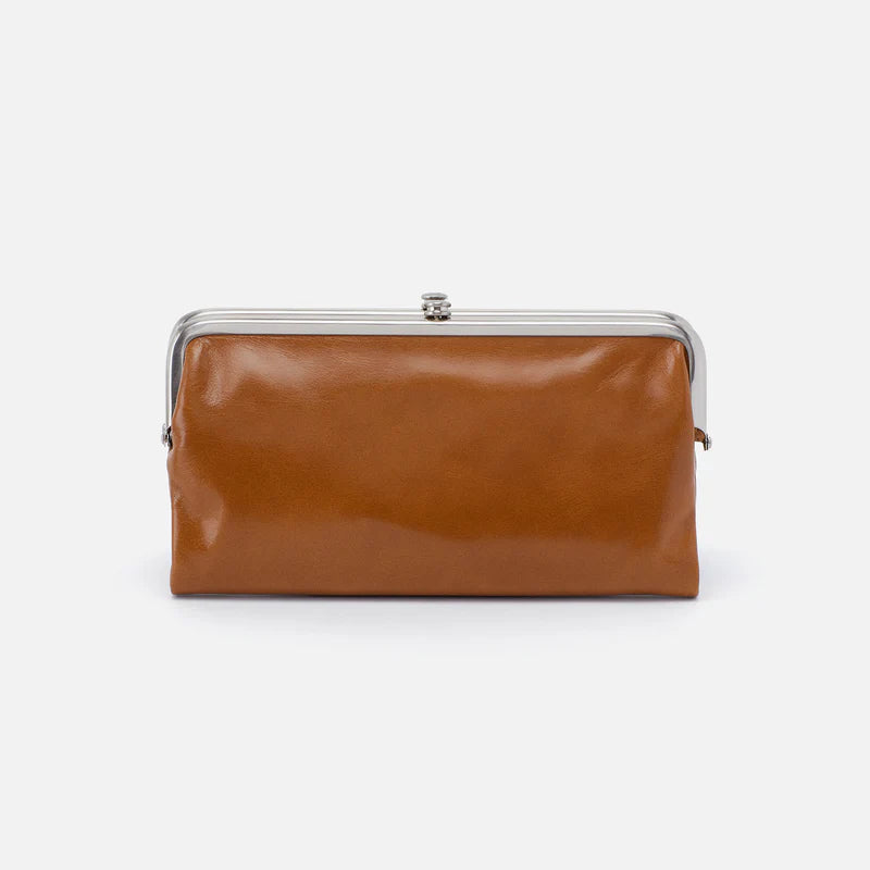 HOBO Lauren Clutch Wallet in Polished Truffle Leather