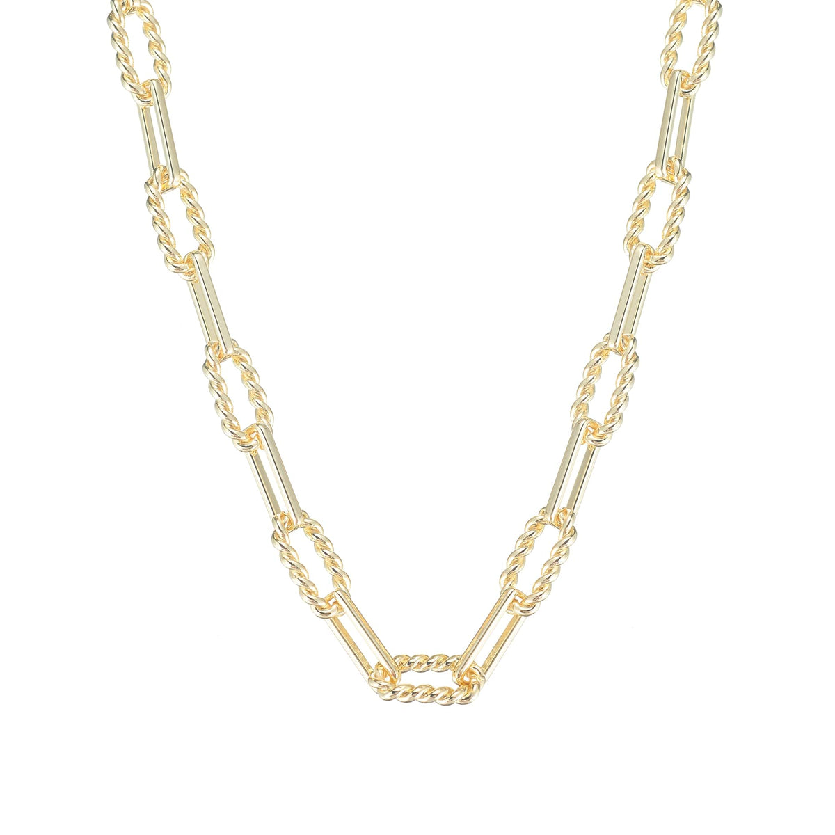 Natalie Wood Designs She's Spicy Mini Chain Link Necklace Gold