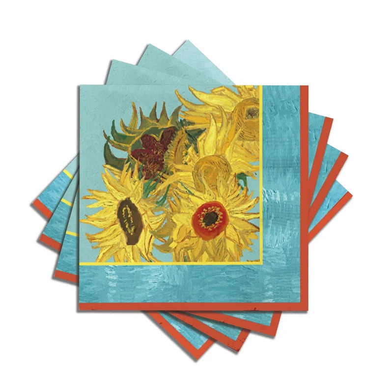 Rain Caper van Gogh Sunflower Beverage Napkins