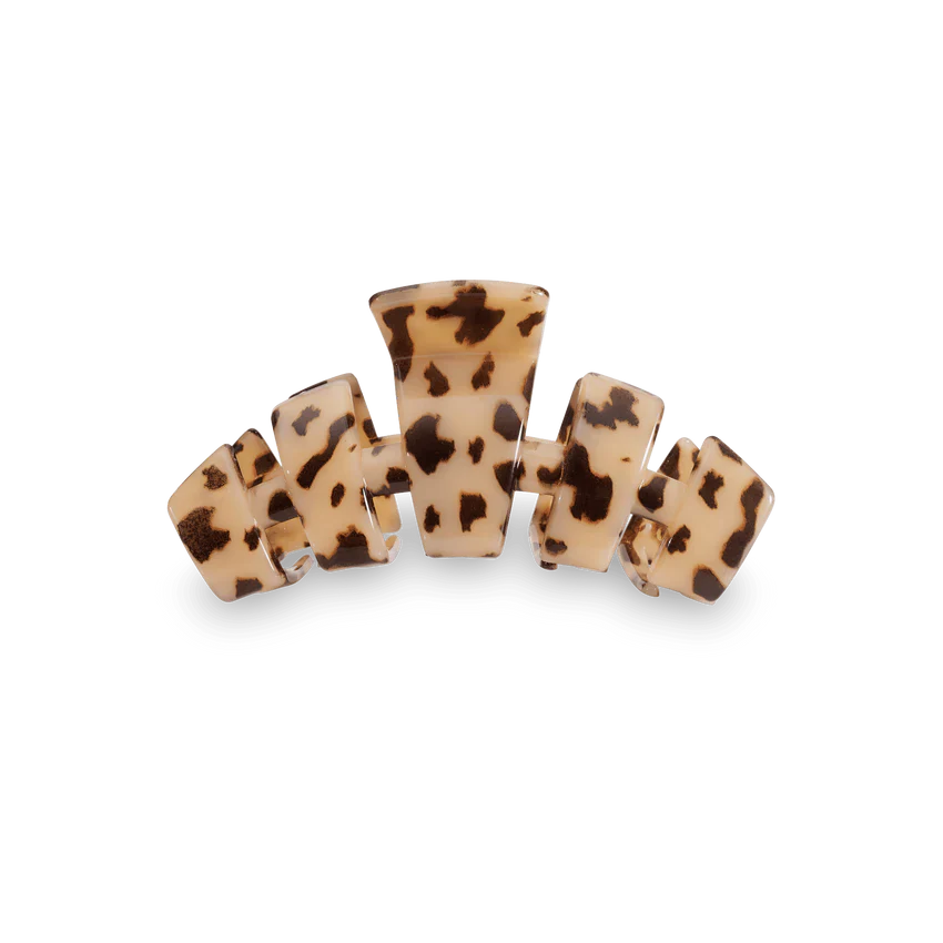 TELETIES Large Classic Hair Clip - Blonde Tortoise
