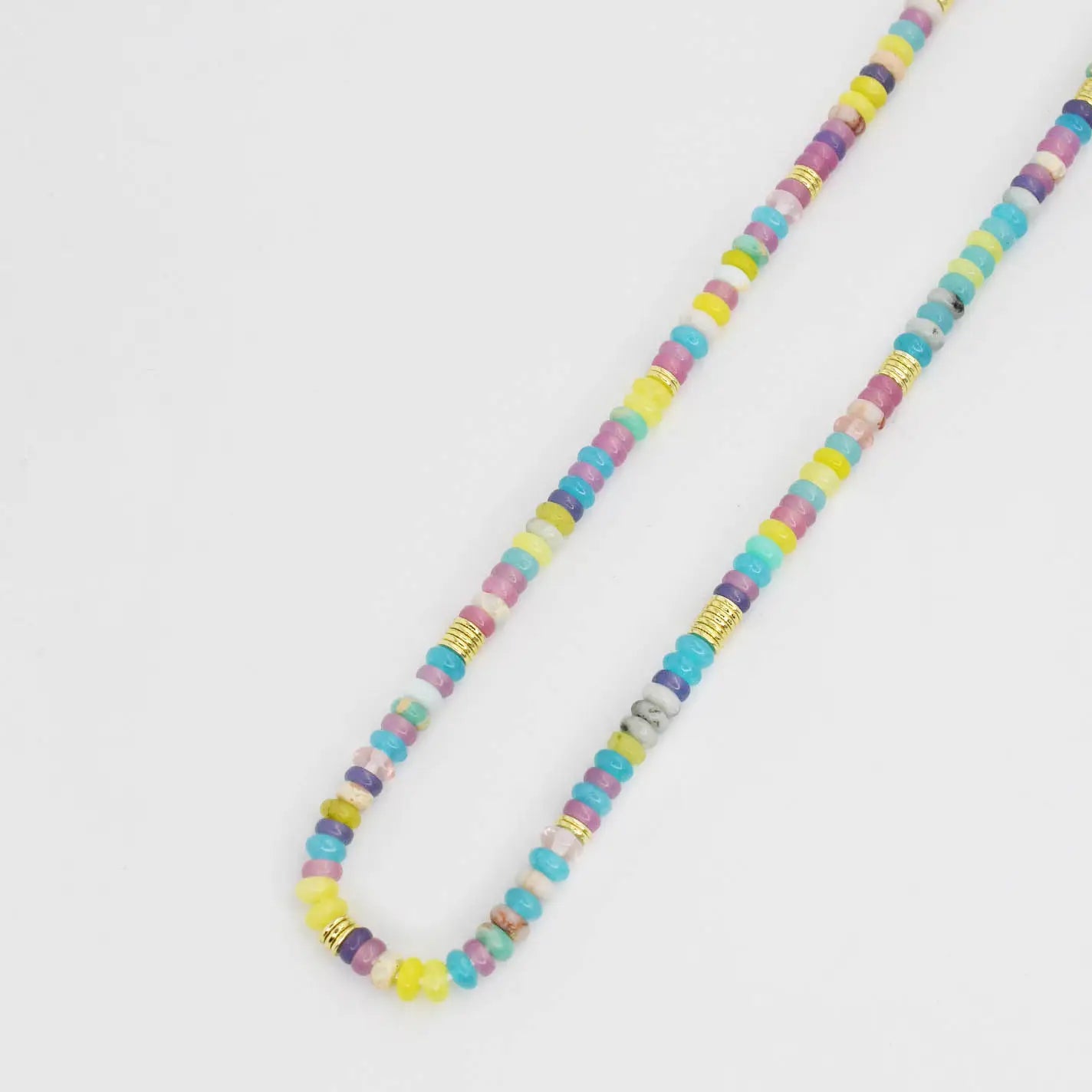 Treasure Jewels Candy Thin Gemstone Necklace