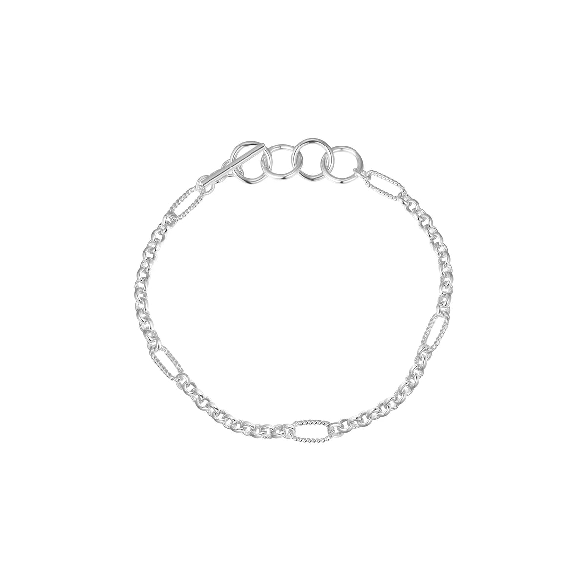 Natalie Wood Designs Eclipse Chain Bracelet Silver