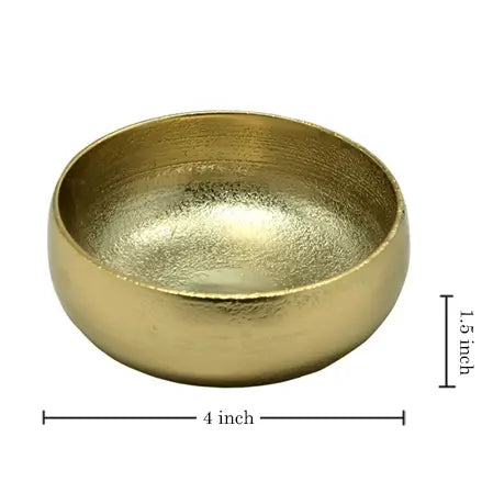 India Handicrafts Gilded Texture Bowl