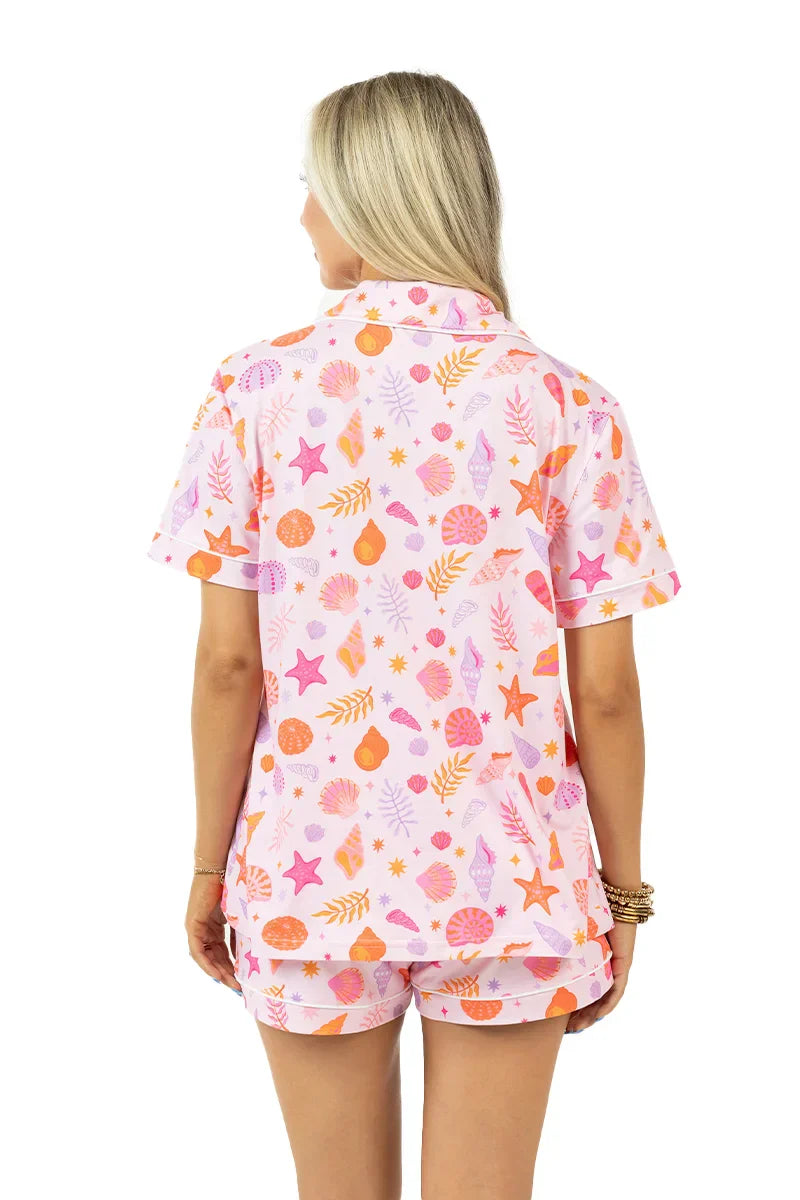 Katydid Beach Seashells Loungewear Pajama Set