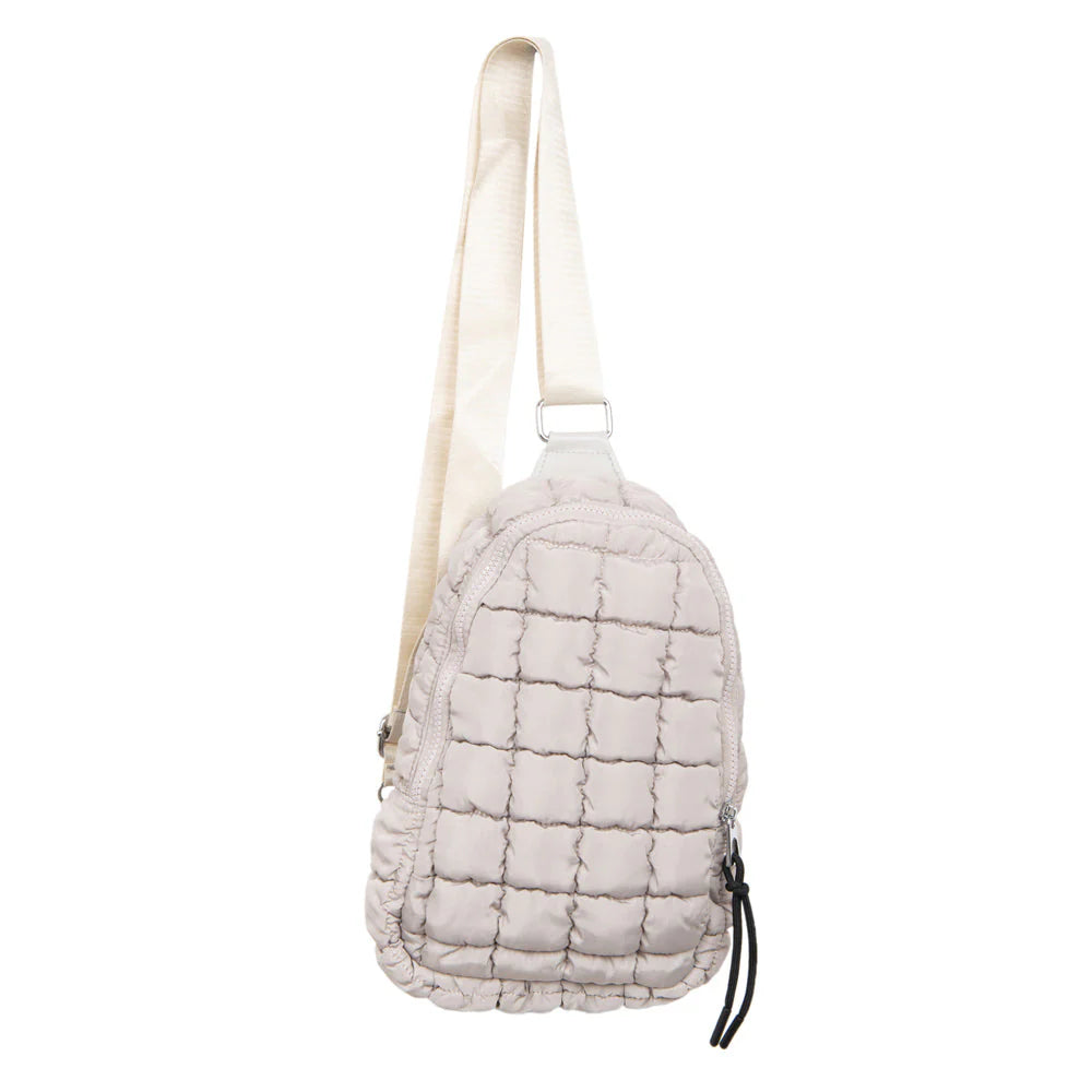 Katydid Quilted Sling Bag in Sand
