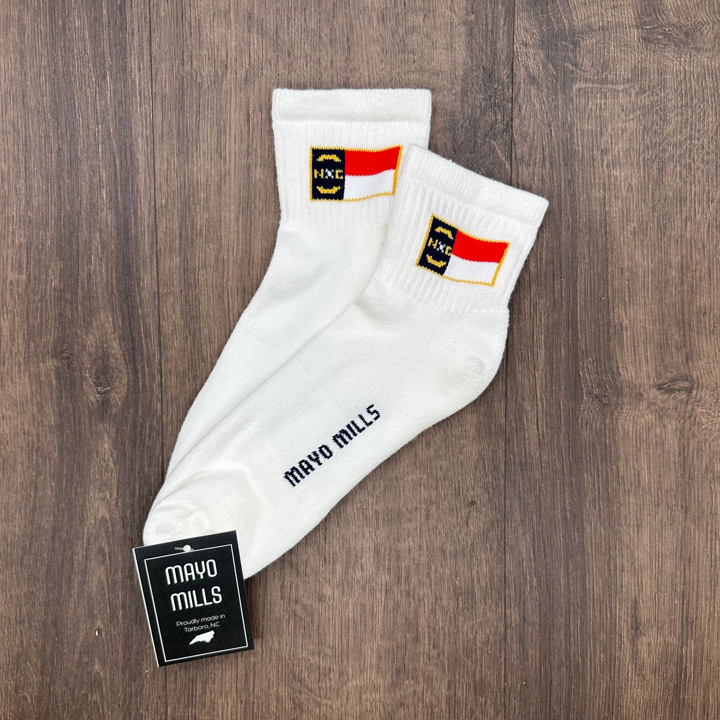 Mayo Mills NC Flag Quarter Crew Sock