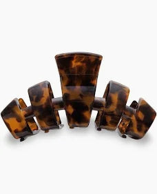 TELETIES Large Classic Hair Clip - Tortoise