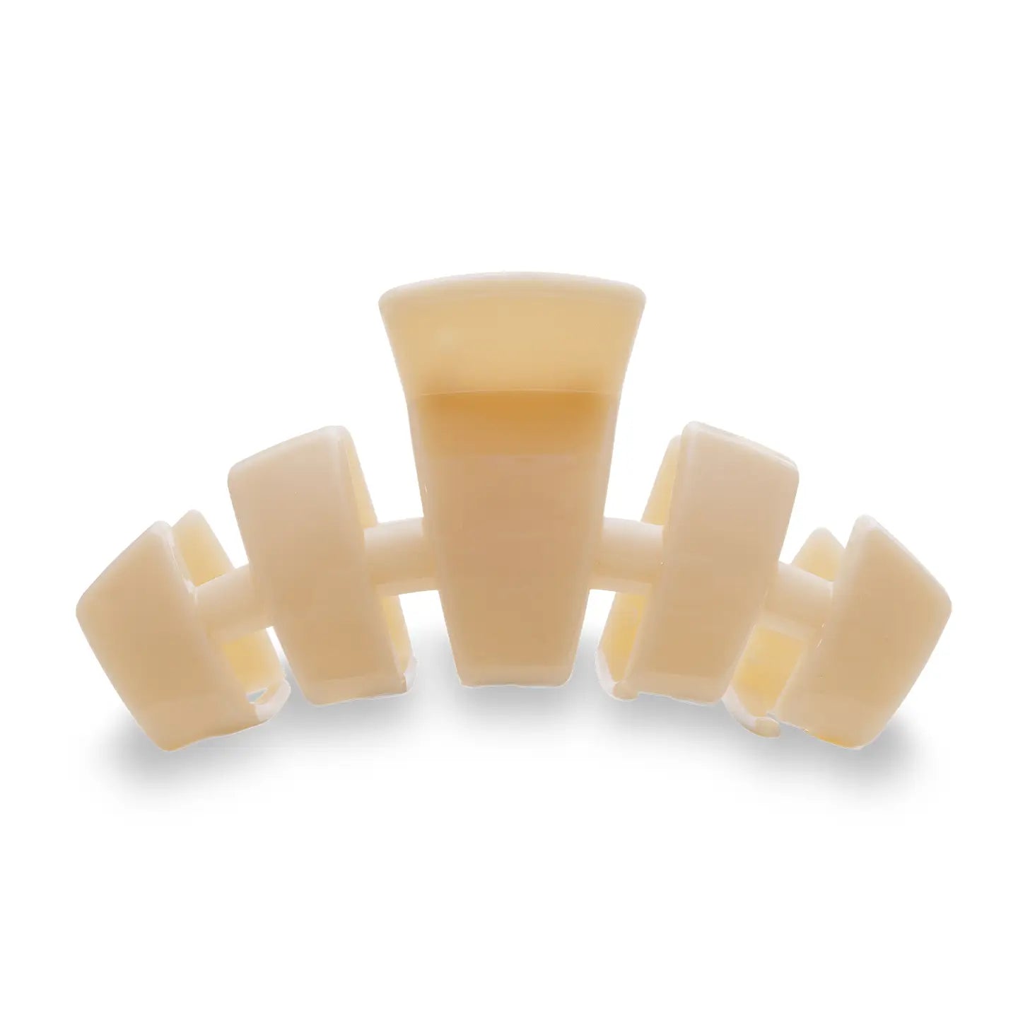 TELETIES Large Classic Hair Clip - Almond Beige