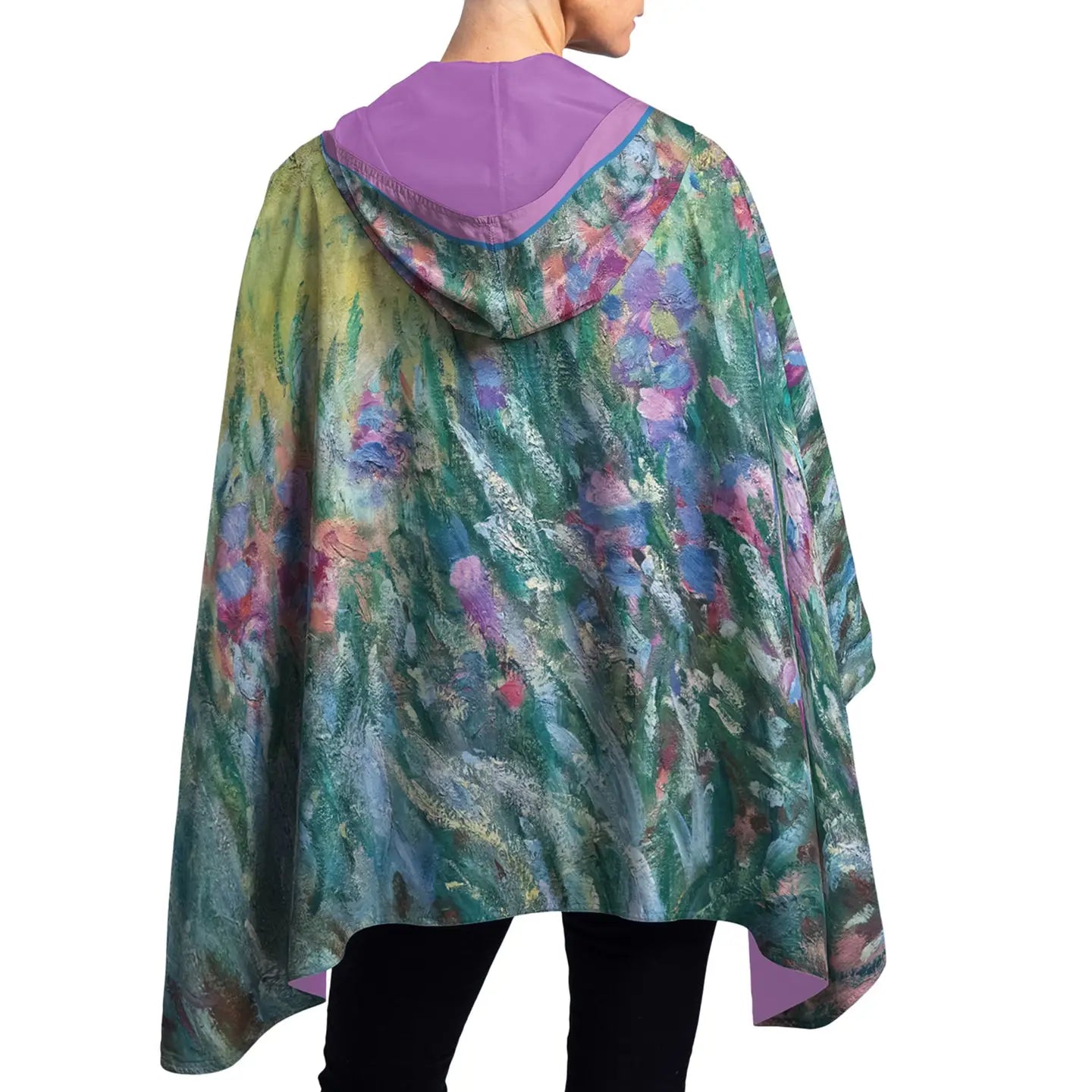 RainCapers Monet Artist's Garden At Giverny Reversible Rain Cape Poncho