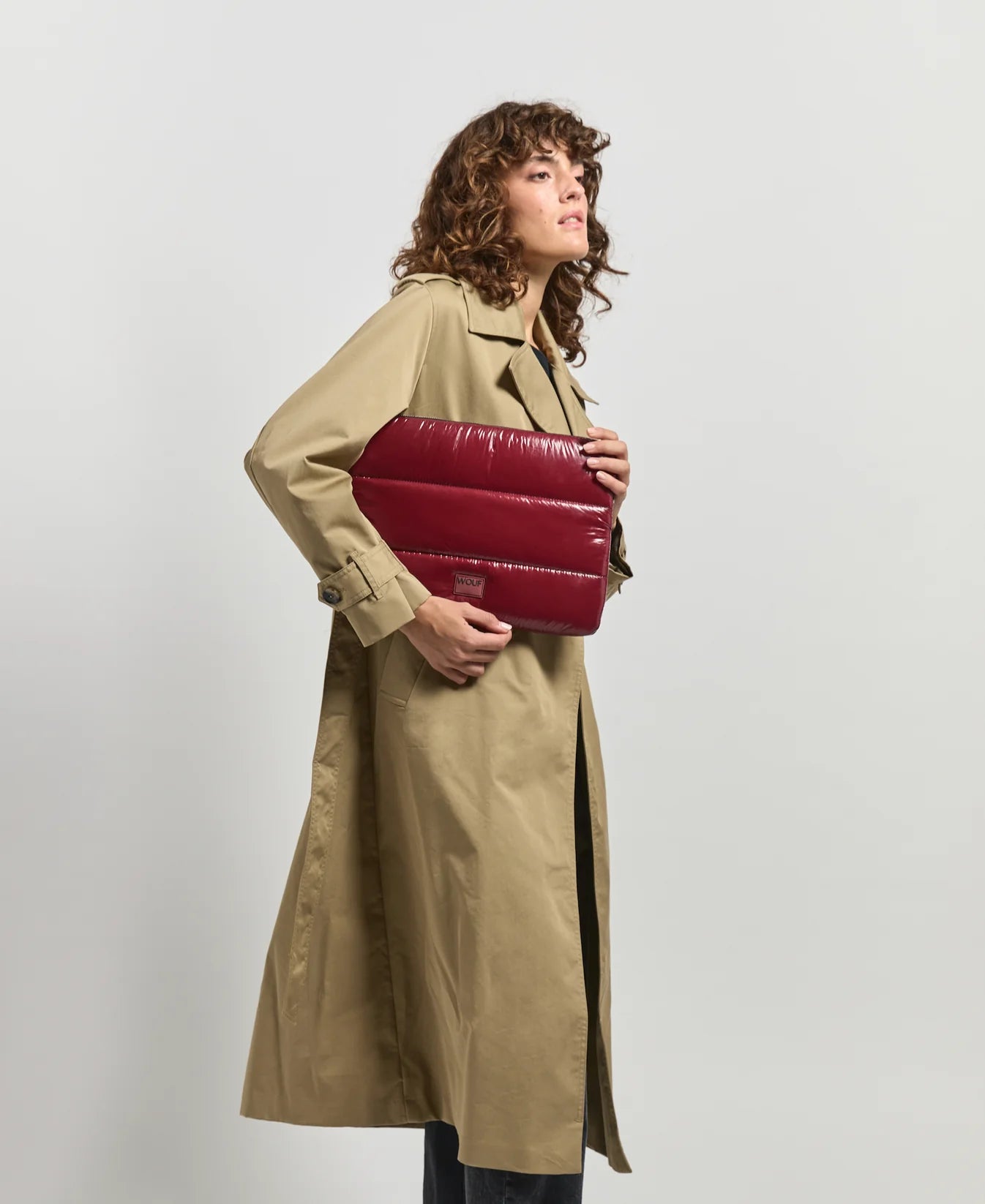 WOUF Burgundy Glossy Laptop Sleeve 13" & 14"