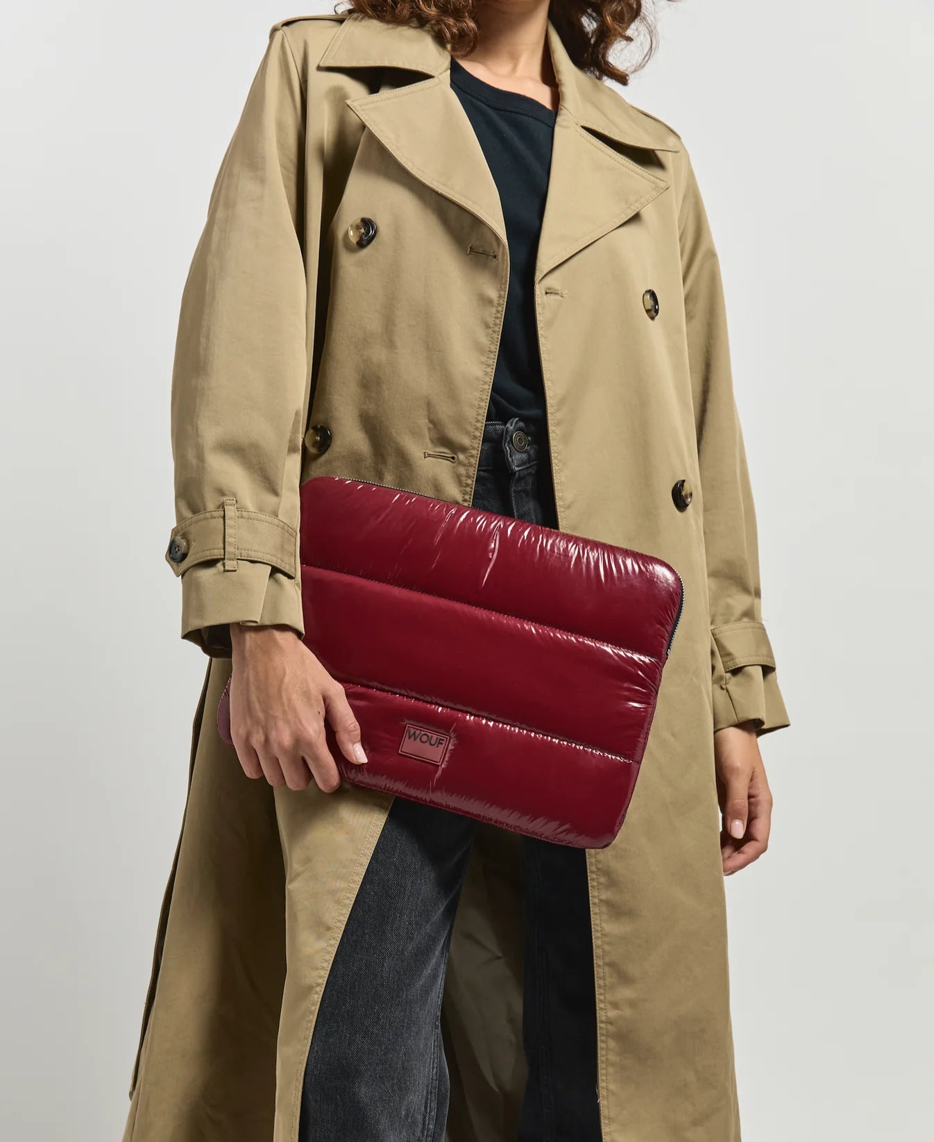 WOUF Burgundy Glossy Laptop Sleeve 13" & 14"
