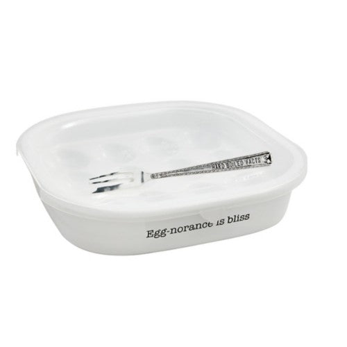 Mud Pie Lidded Deviled Egg Tray Set