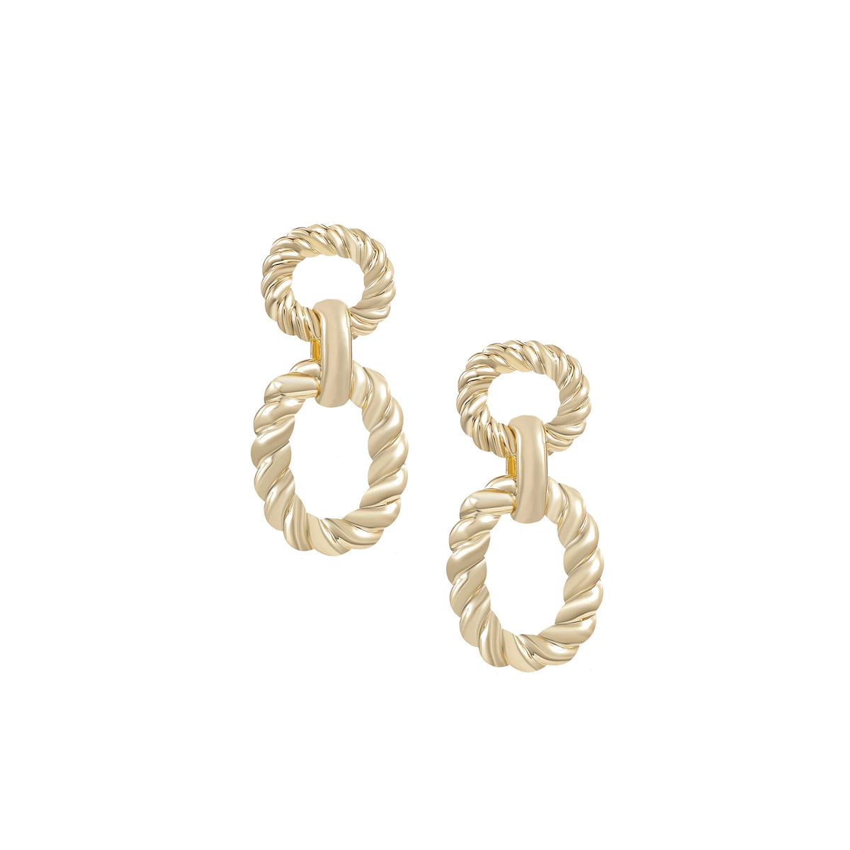 Natalie Wood Designs Heirloom Link Earrings in Gold