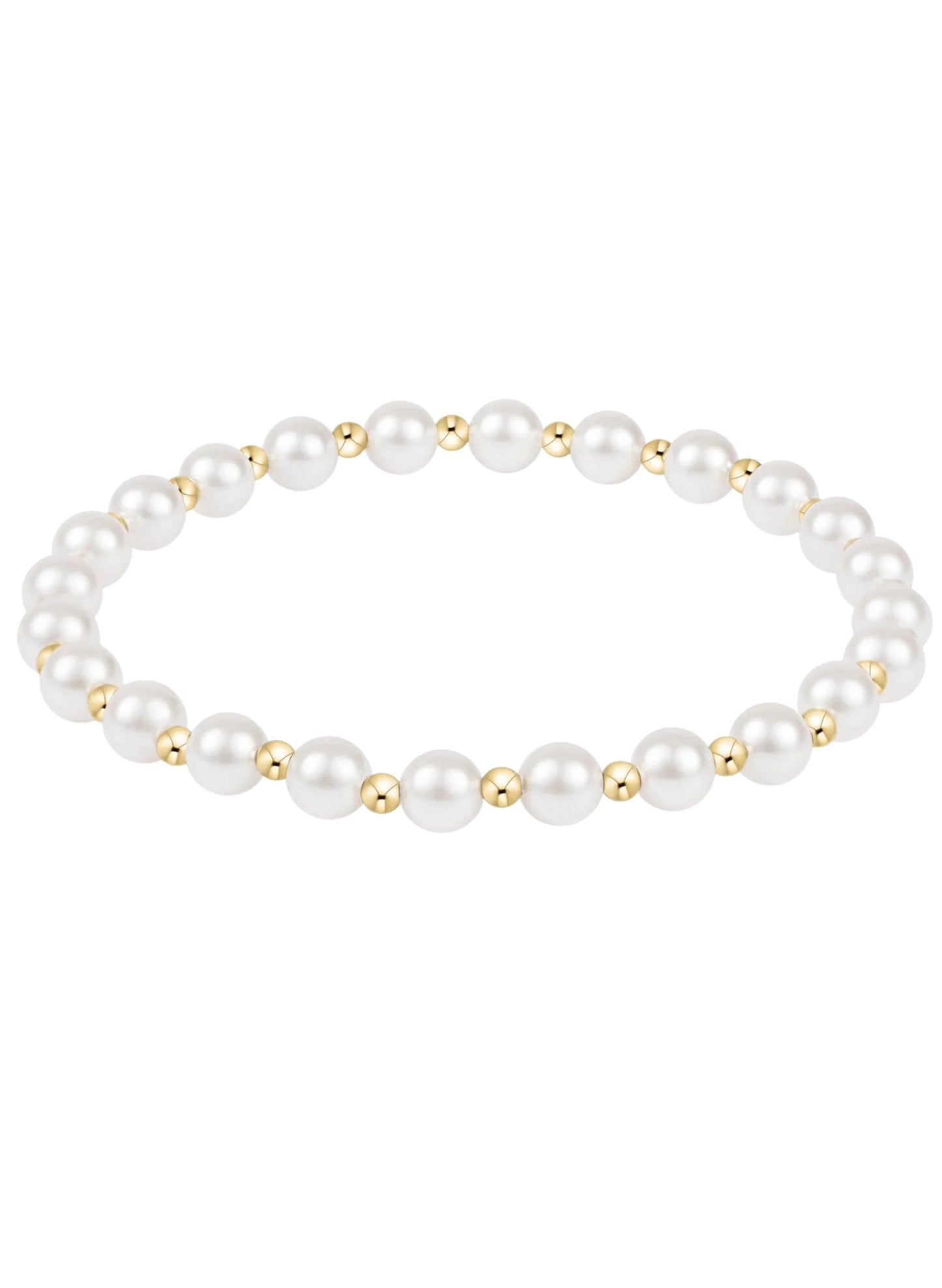 Enewton Classic Grateful Pattern 5mm Bead Bracelet Pearl