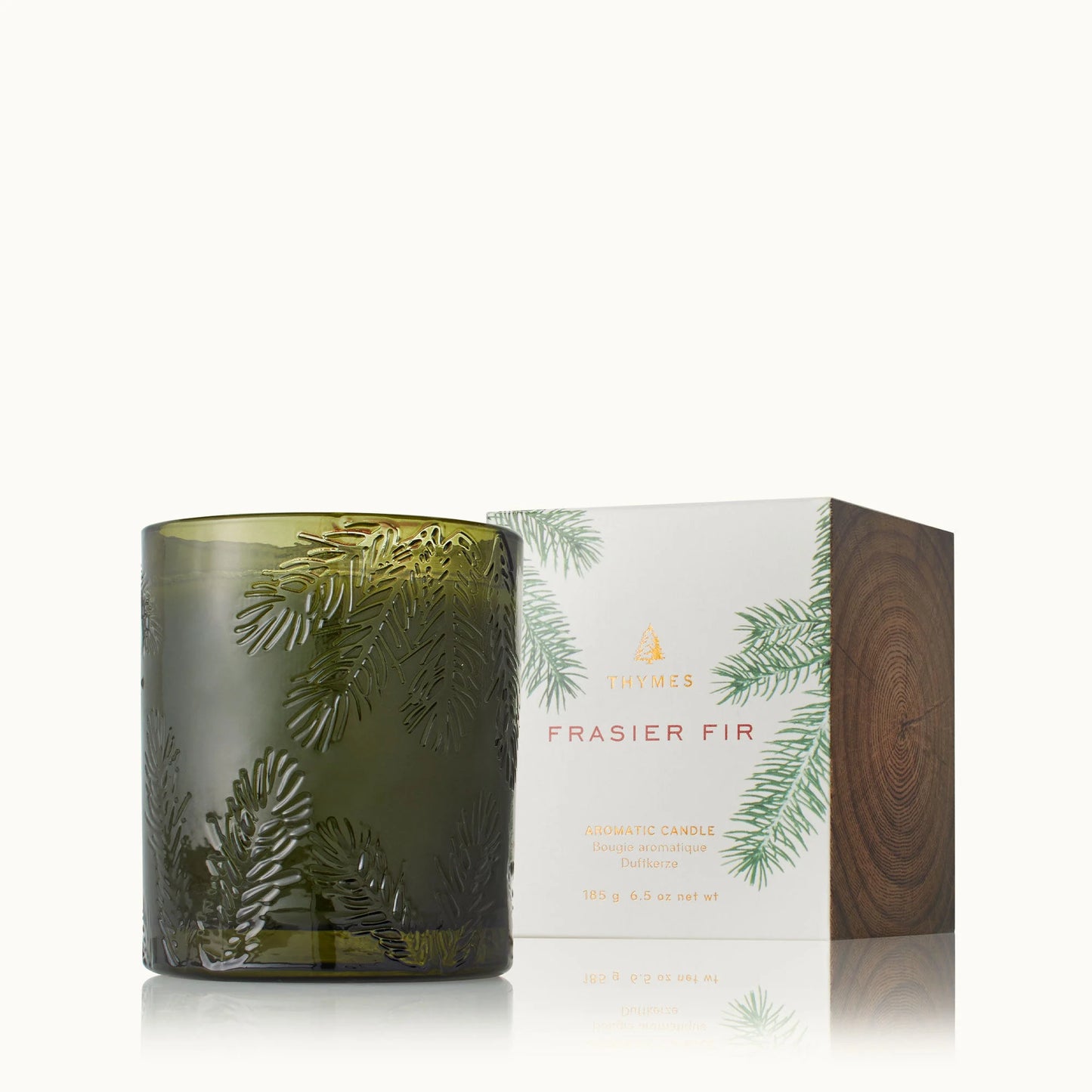 Thymes Frasier Fir Molded Green Candle 6.5 oz
