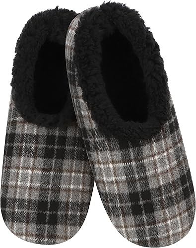 Snoozies Men's Flannel Plaid Slippers