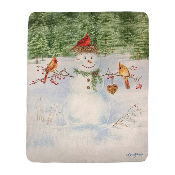 Manual Woodworkers and Weavers Happy Snowman Sherpa Fleece