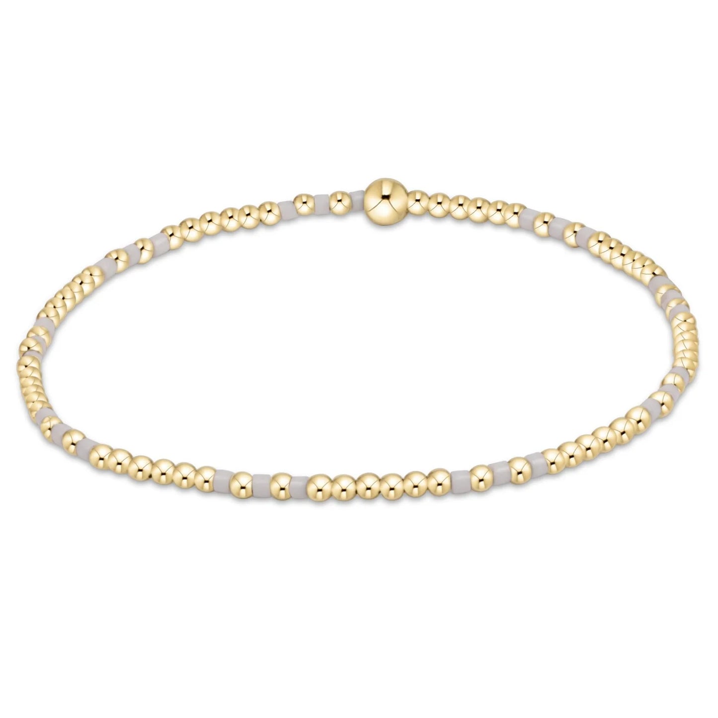 Enewton Hope Joy Pattern 2mm Bead Bracelet - Milkshake