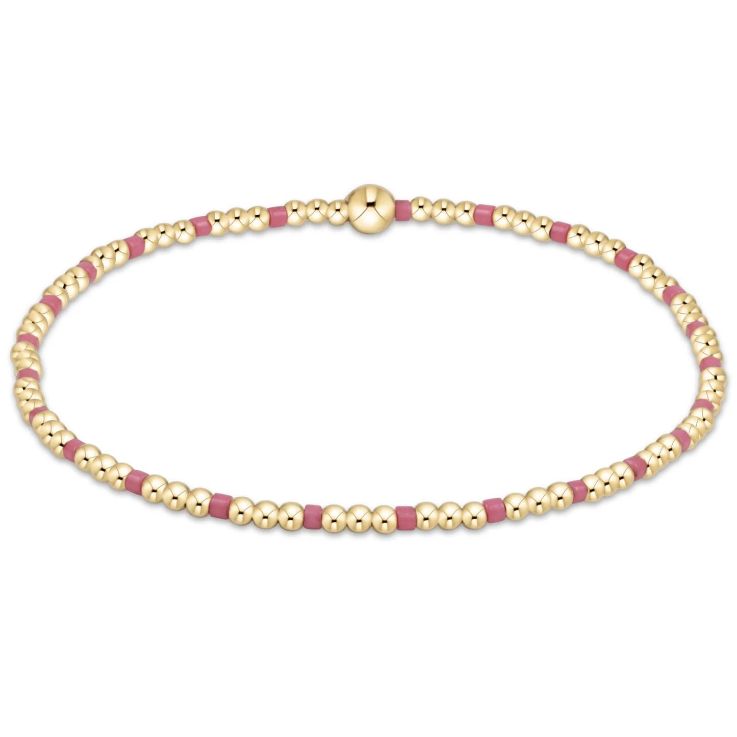 Enewton Hope Joy Pattern 2mm Bead Bracelet - Pink Metallic