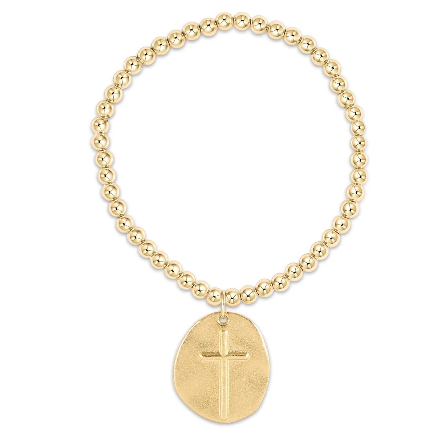 Enewton Extends - Classic Gold 4mm Bead Bracelet - Inspire Gold Charm