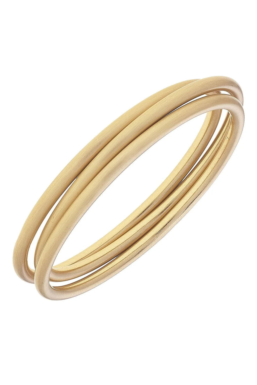 CANVAS Isla Bangles in Satin Gold - Set of 3