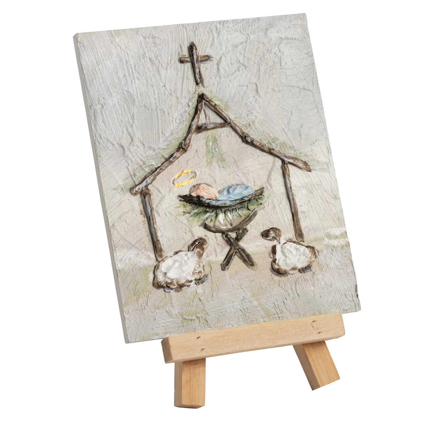 Mud Pie Manger Farmhouse Art Plaque