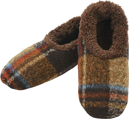 Snoozies Men's Flannel Plaid Slippers