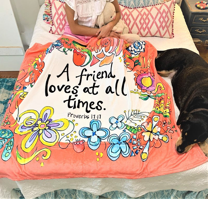 Trade Cie A Friend Loves at All Times Throw