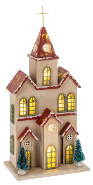 Ganz LED Light Up Church Figurine