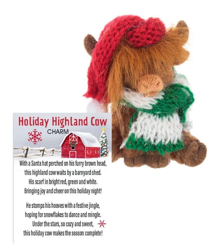 Ganz Holiday Highland Cow Pocket Charm