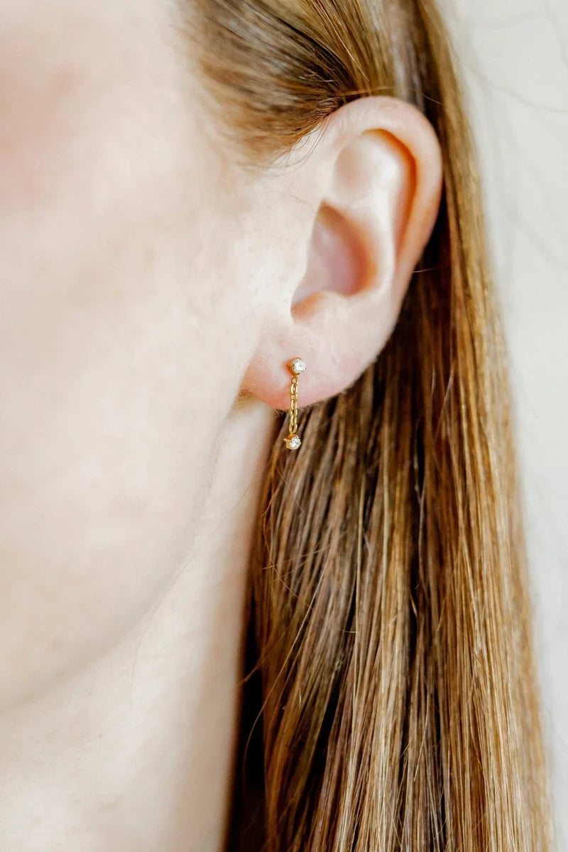 Linny Co Holland Gold Screw Back Stud Earrings