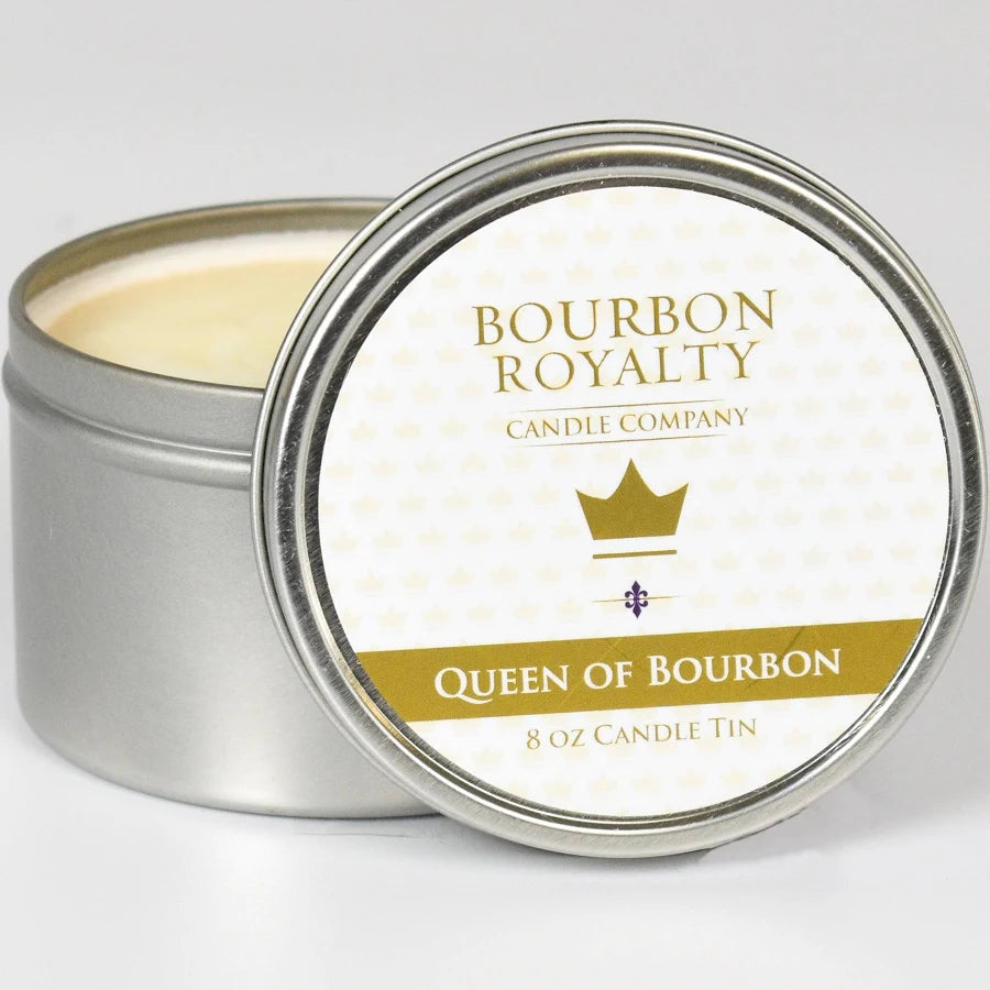Bourbon Royalty Queen of Bourbon 8oz Candle Tin