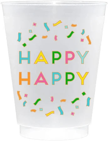 CANVAS Style Shatterproof Frost Flex Plastic Cups (Set of 10)