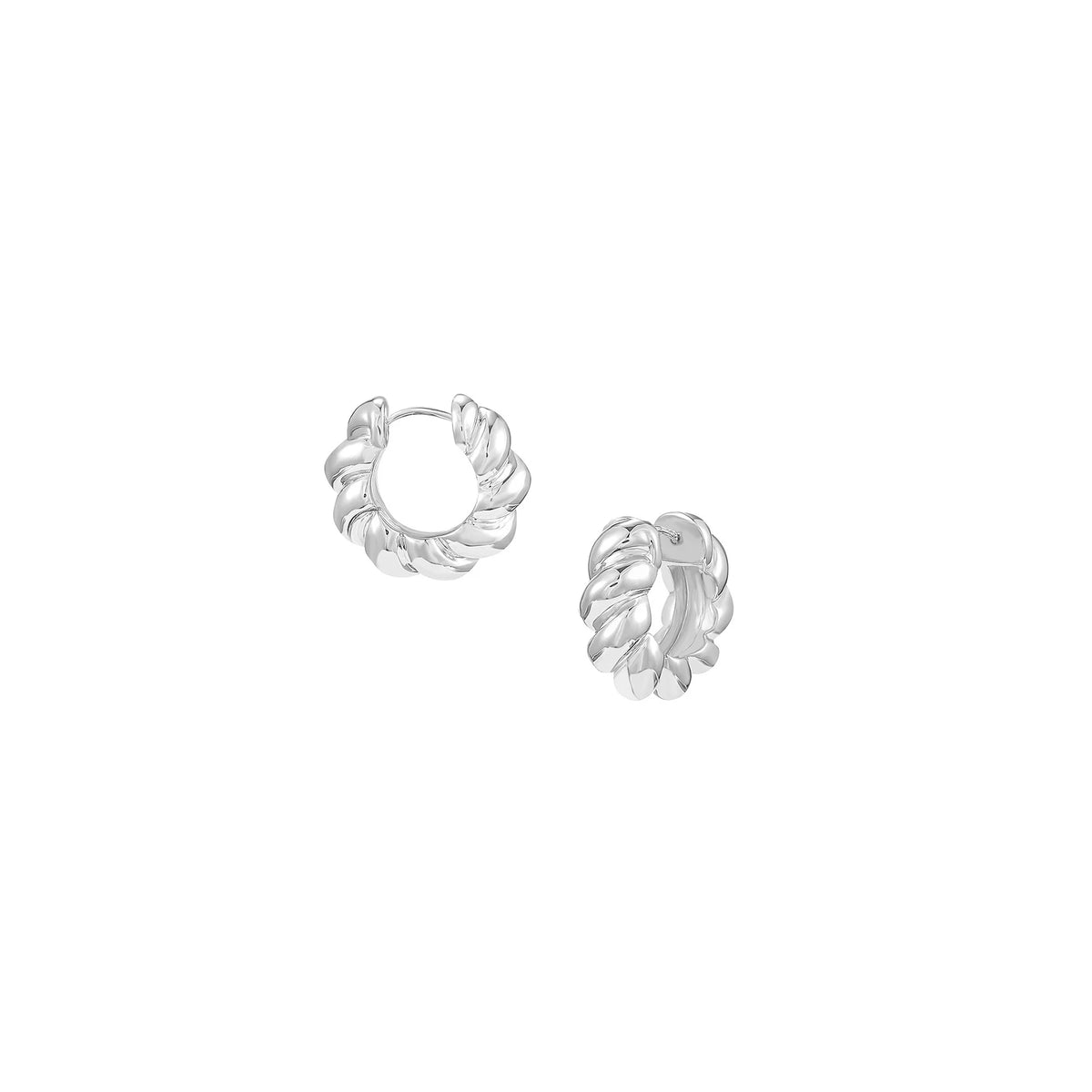 Natalie Wood Designs Heritage Mini Hoop Earrings in Silver