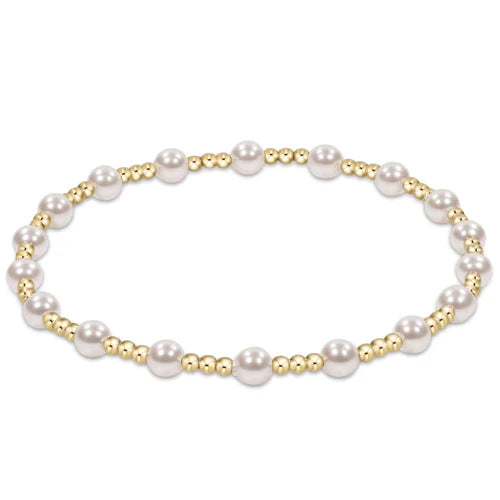 Enewton Classic Sincerity Pattern 4mm Bead Bracelet - Pearl