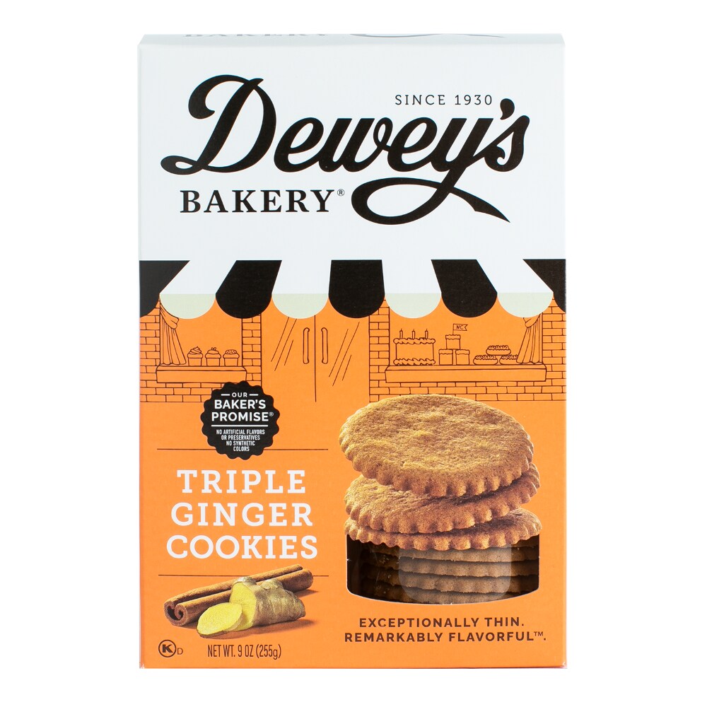 Dewey's Bakery Triple Ginger Cookies 9oz Box