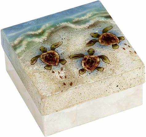Kubla Craft Capiz Shell Boxes Assorted Sizes