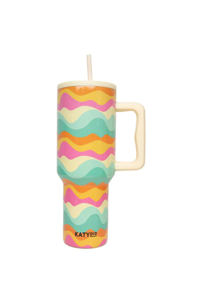 Katydid Neon Abstract Colors 38 oz Tumbler